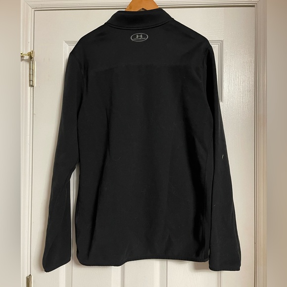 Under Armour Black and Gray ColdGear Quarter-Zip Pullover XL - Picture 3 of 3